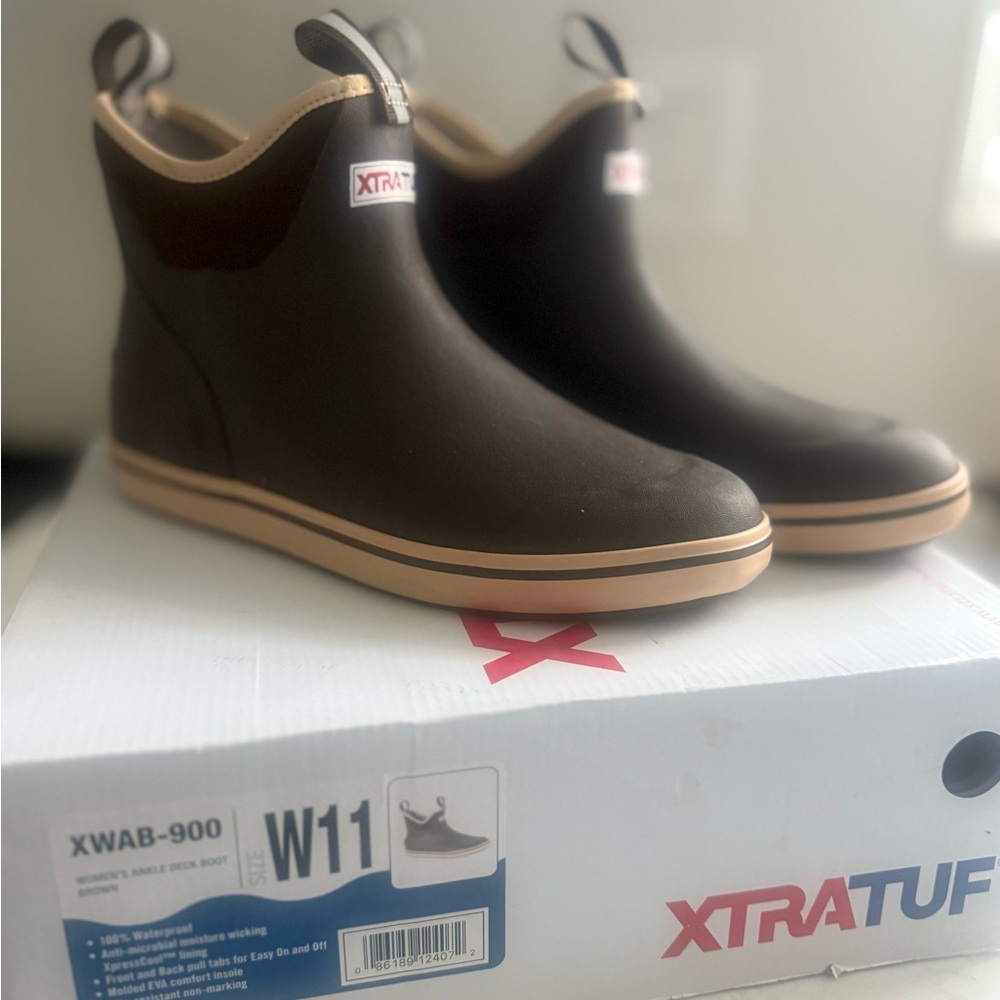 XTRATUF Brown Ankle Deck Boots